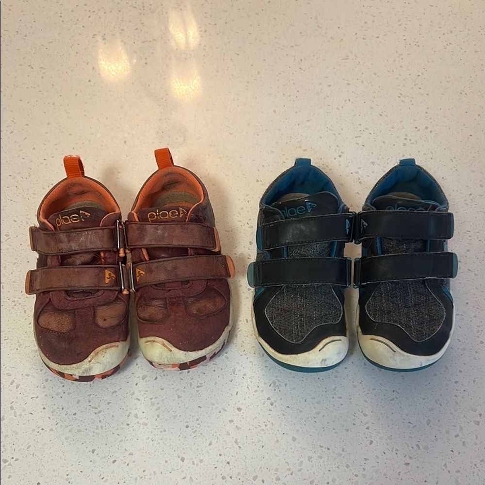 PLAE Brown and Blue Sneakers Soft and Flexible